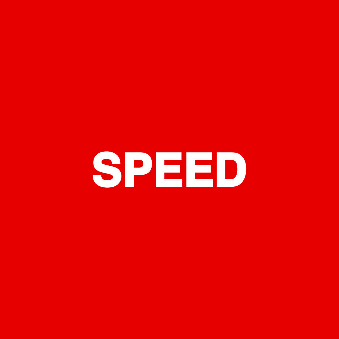 Short animation of the word speed with rippling letters extending from the sides to mimic wifi signal.