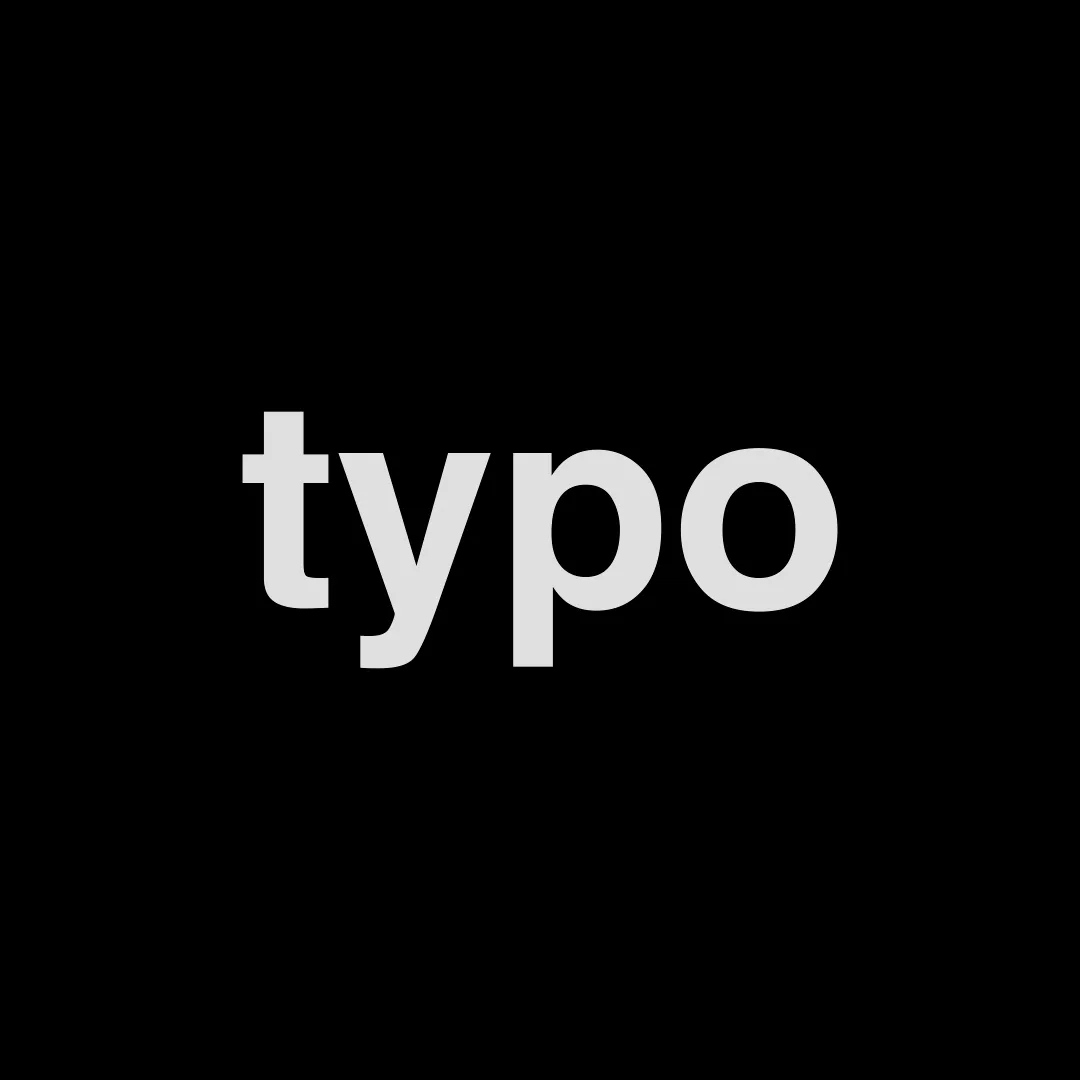 Keyframe image showing the word typo clearly and legibly.