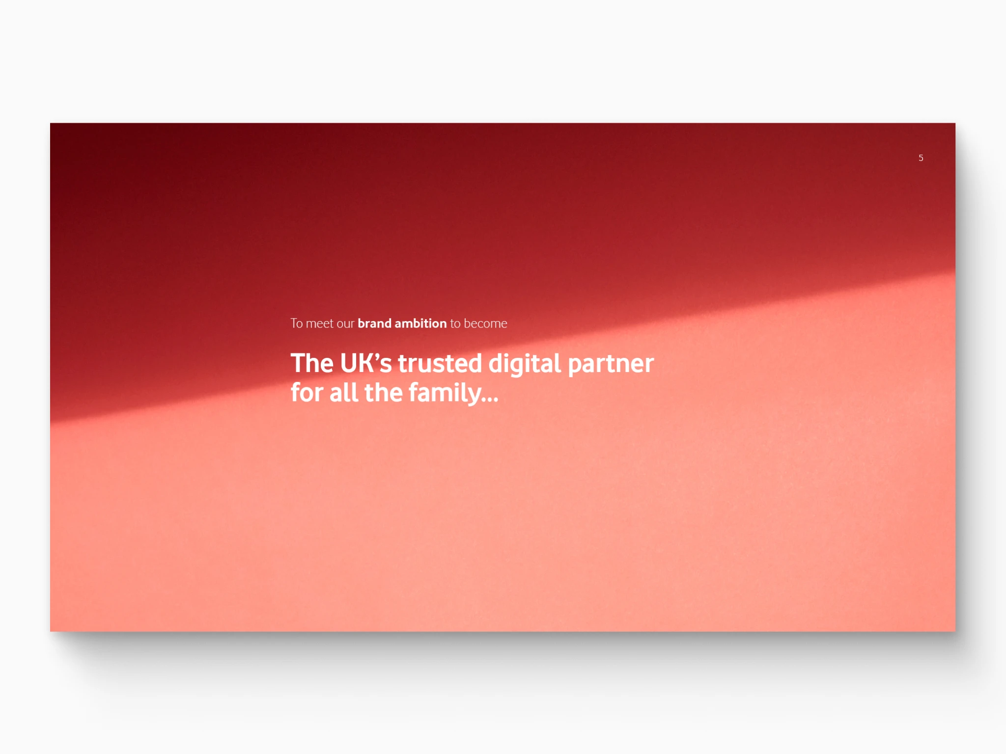 Brand ambition: The UK's trusted digital partner for all the family.