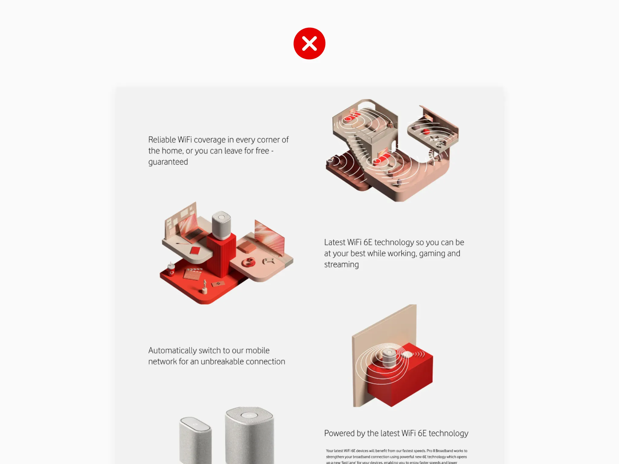 Bad design: Webpage with jargon filled headings that mean nothing to the user.