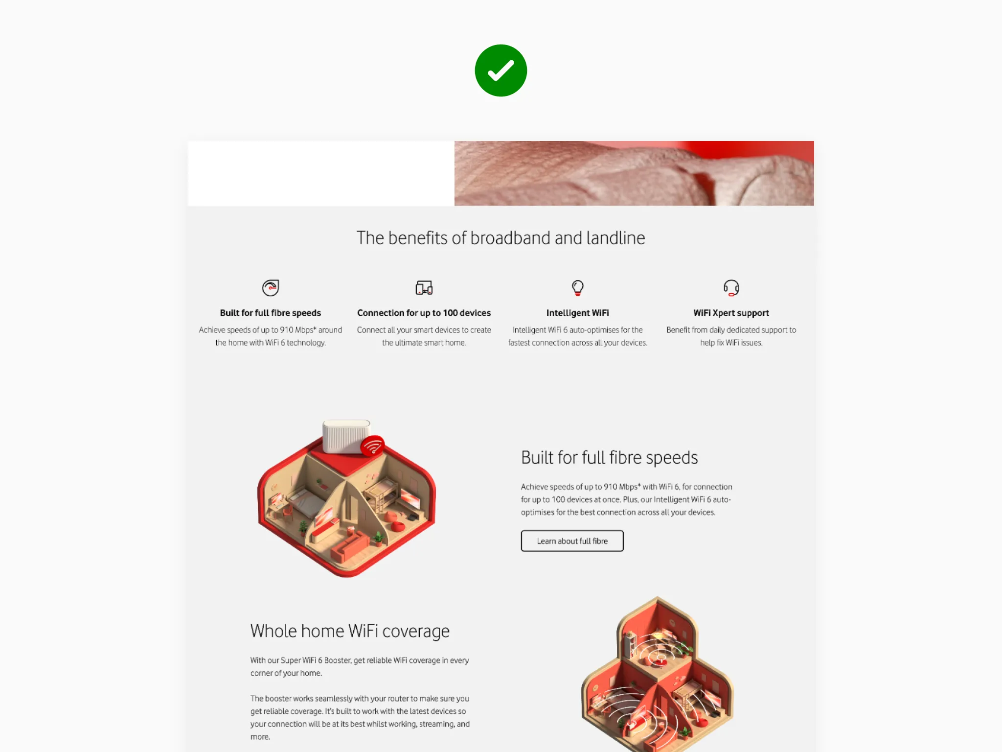 Good design: A webpage with a clear structure and minimal content.